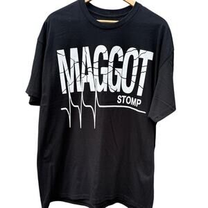 Maggot Stomp Records Brutal Death metal black shirt Sz XL Bodybox, Tribal Gaze